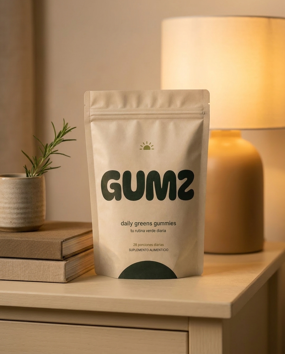 Pouch GUMZ en mesa de noche