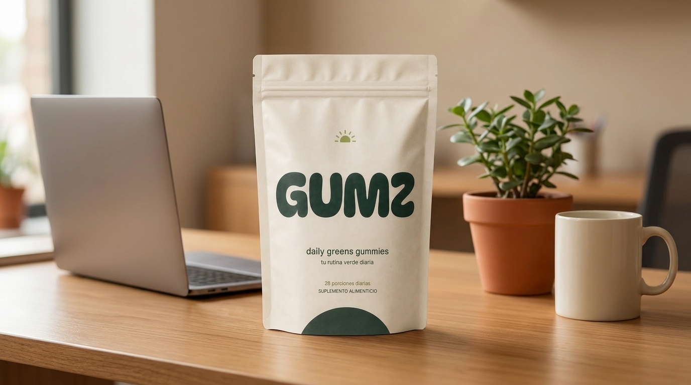 Pouch GUMZ en un escritorio